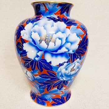 深川製磁 宮内庁御用達 花瓶 花器 フラワーベース 有田焼名工 振牡丹外赤紋 Amazon.co.jp: 深川製磁 、有田焼 、宮内庁御用達 、花瓶 、牡丹